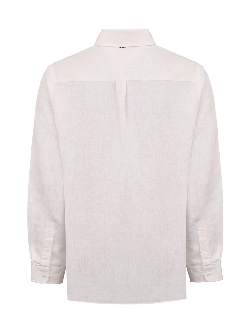 CAMISA LINO ORGANICO HOMBRE CLASLINEN BLANCO ROCKFORD - 2