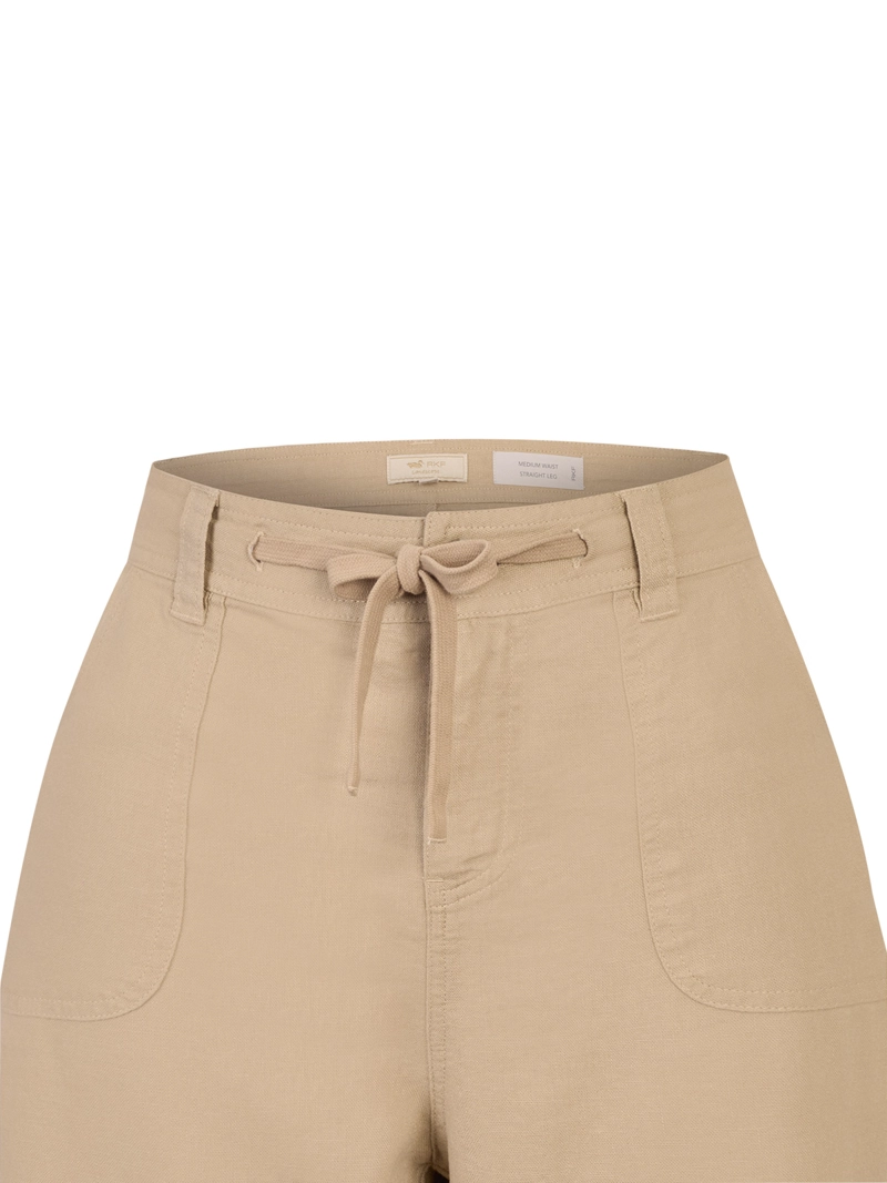 PANTALON LINO ORGANICO MUJER MALOYS CAFE  ROCKFORD - 4