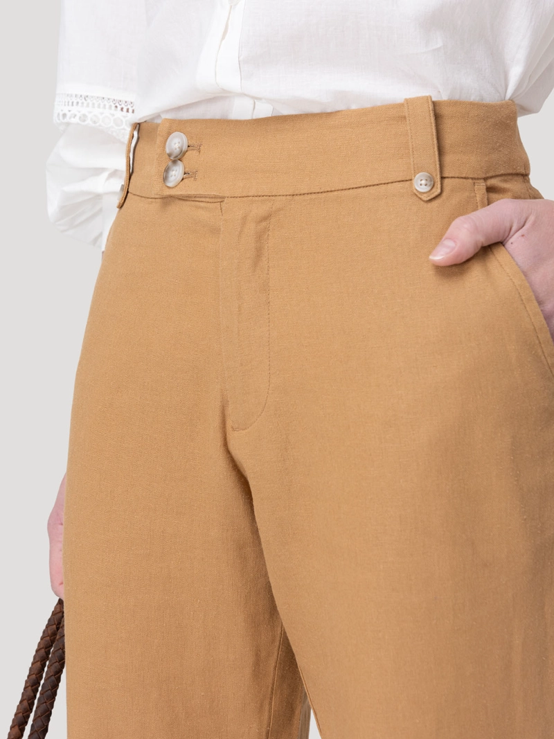PANTALON ALGODON ORGANICO MUJER ANIRA CAFE  ROCKFORD - 7