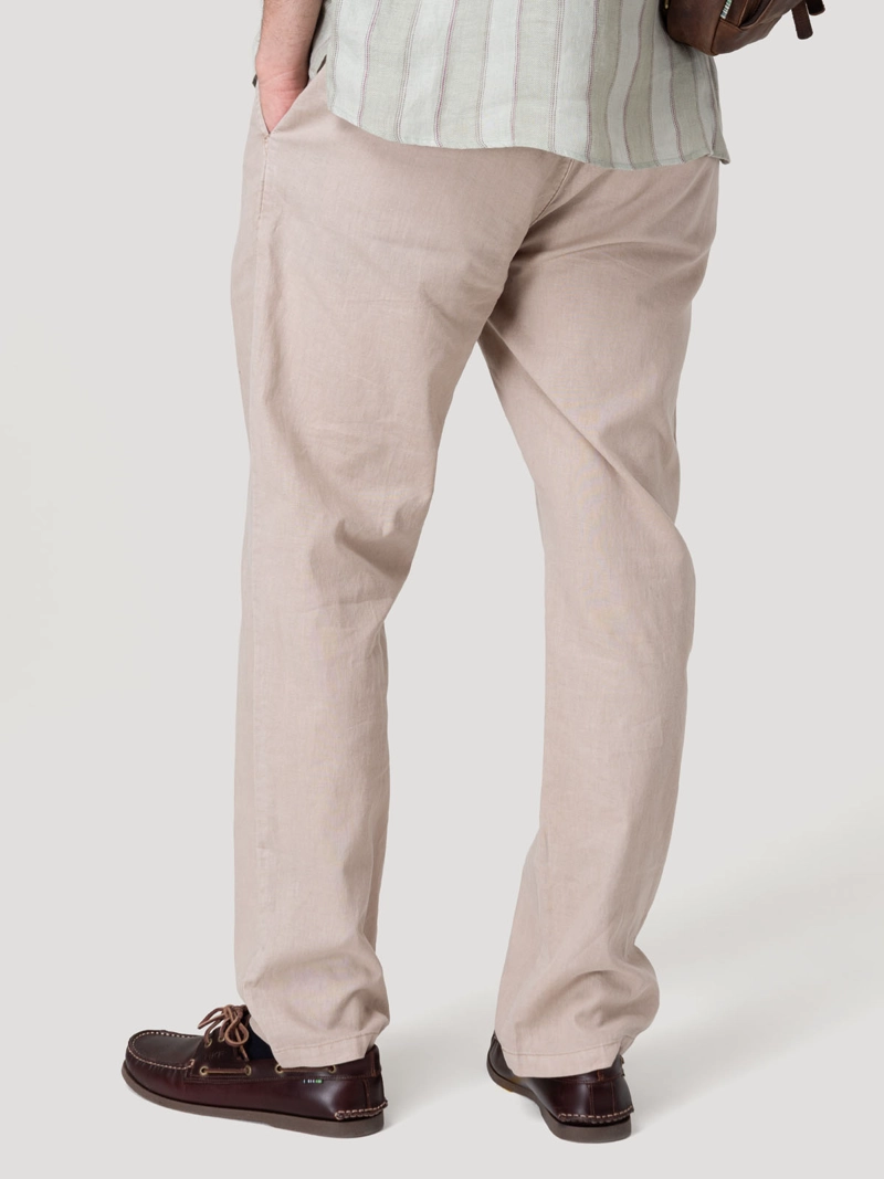 PANTALON LINO HOMBRE CALEN BEIGE ROCKFORD - 6