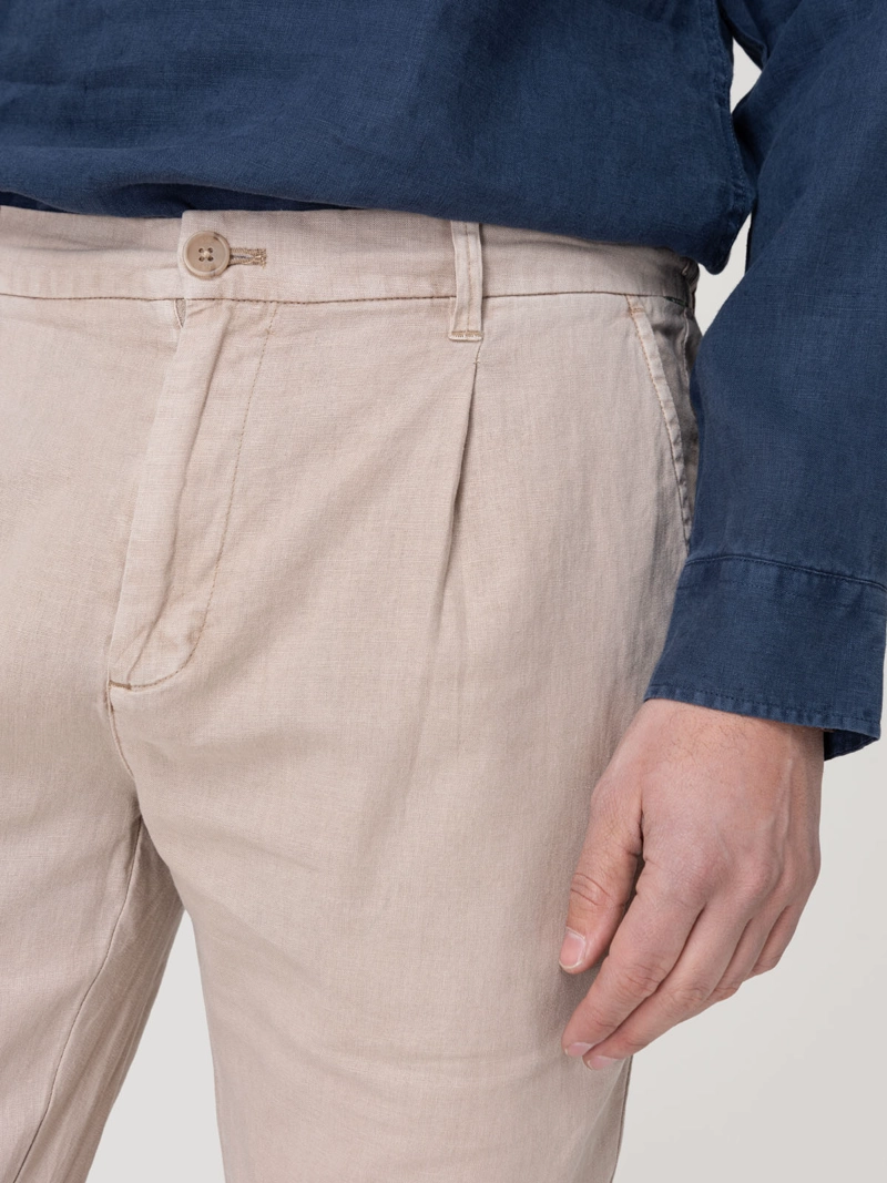 PANTALON LINO HOMBRE CALEN BEIGE ROCKFORD - 7