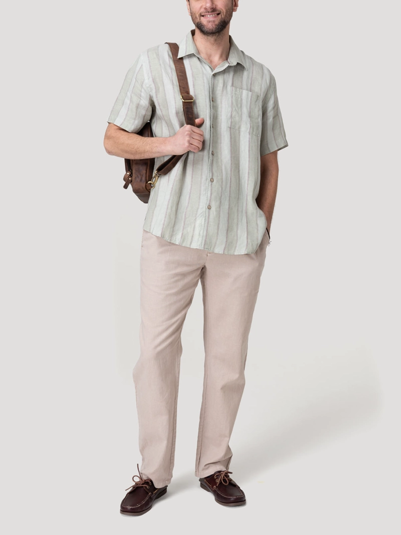 PANTALON LINO HOMBRE CALEN BEIGE ROCKFORD - 9