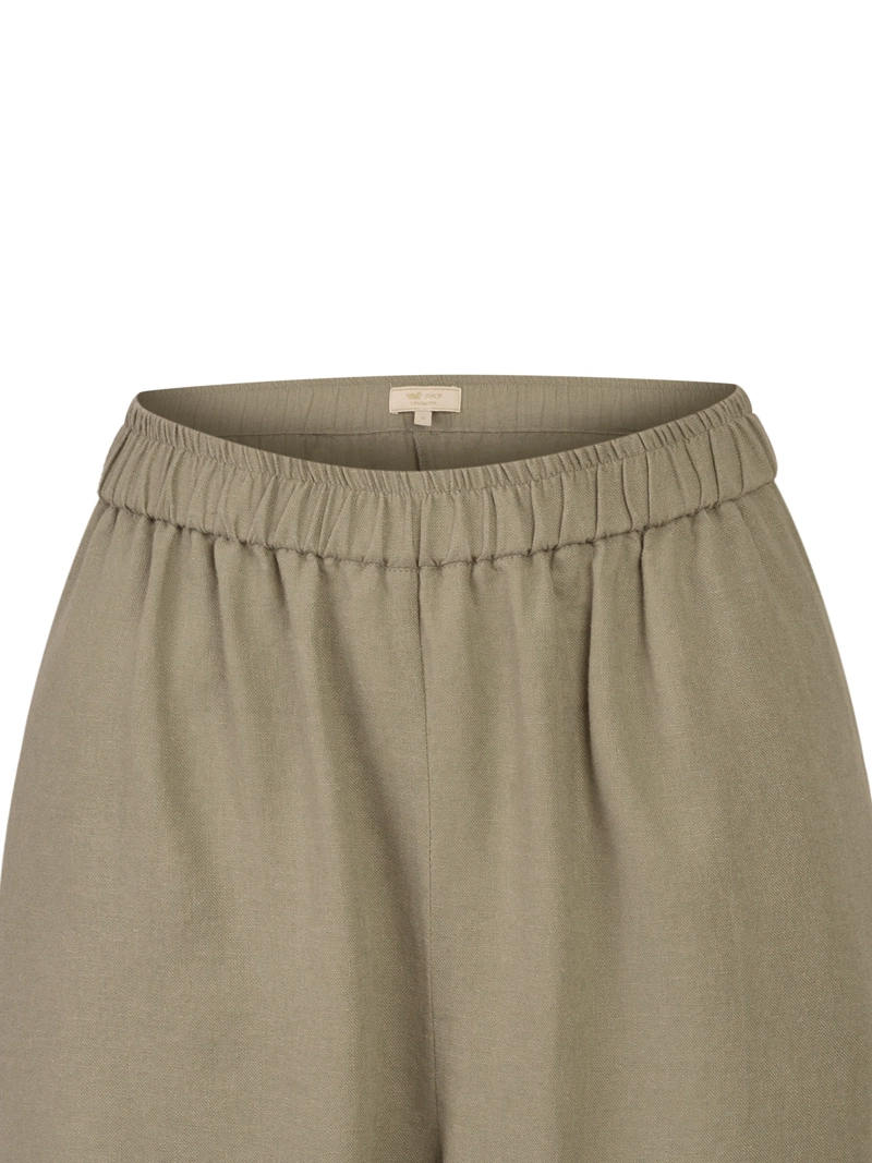 PANTALON LINO ORGANICO MUJER TROPIA VERDE ROCKFORD - 4