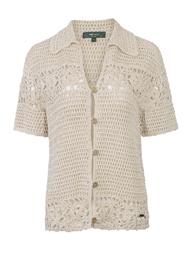 SWEATER ALGODON ORGANICO MUJER CROVA BEIGE ROCKFORD - 1