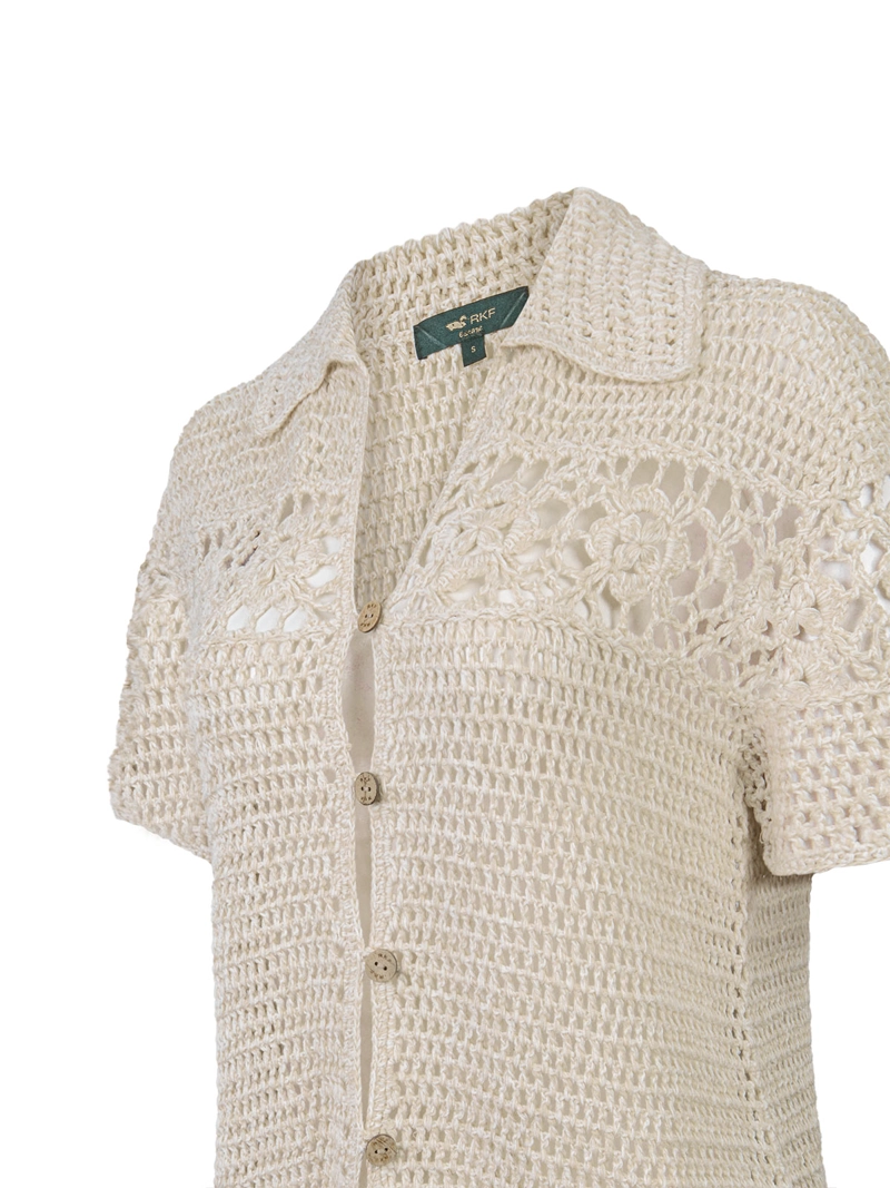 SWEATER ALGODON ORGANICO MUJER CROVA BEIGE ROCKFORD - 4