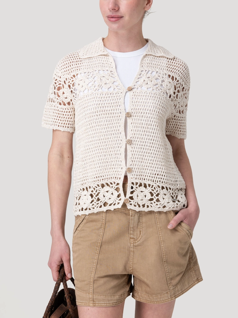 SWEATER ALGODON ORGANICO MUJER CROVA BEIGE ROCKFORD - 5