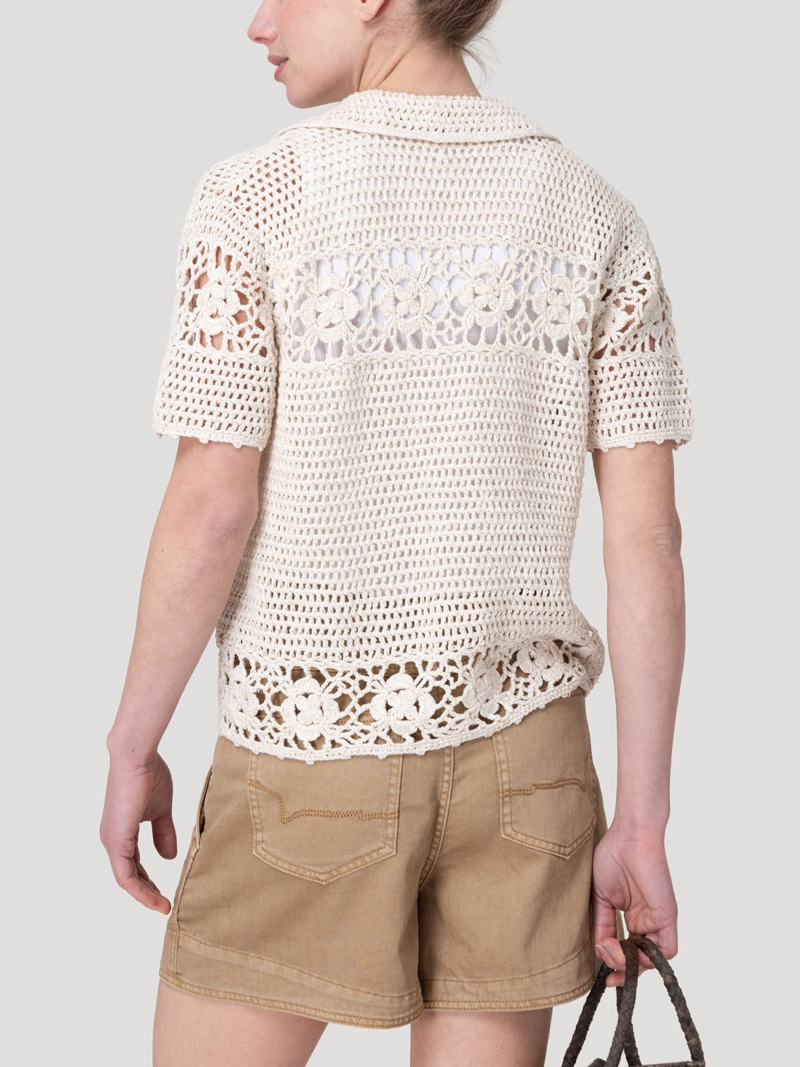 SWEATER ALGODON ORGANICO MUJER CROVA BEIGE ROCKFORD - 6
