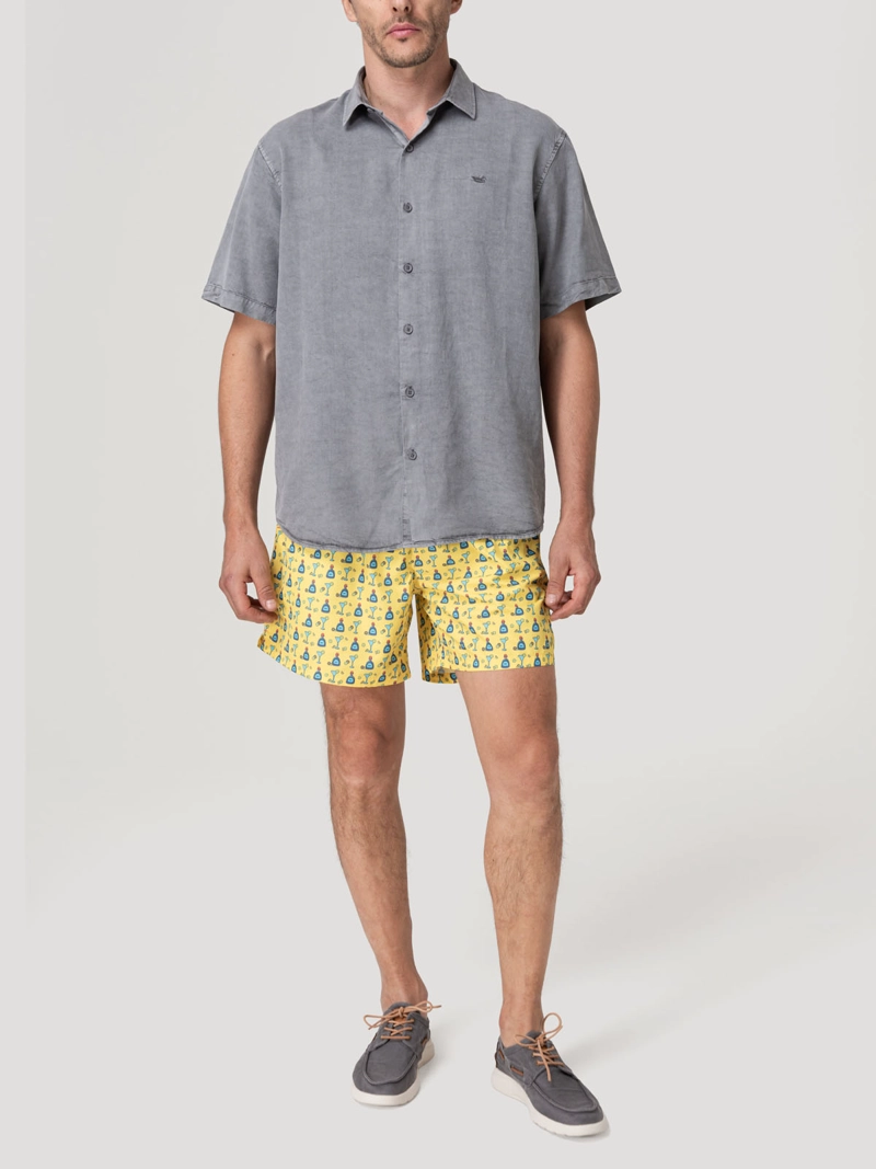 Traje De Baño Hombre Izam Amarillo Rockford - 9