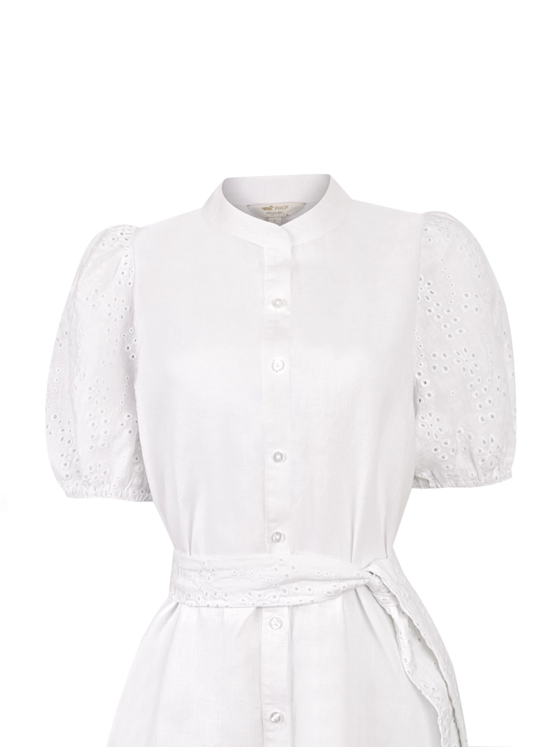 VESTIDO LINO MUJER EMBER BLANCO ROCKFORD - 4