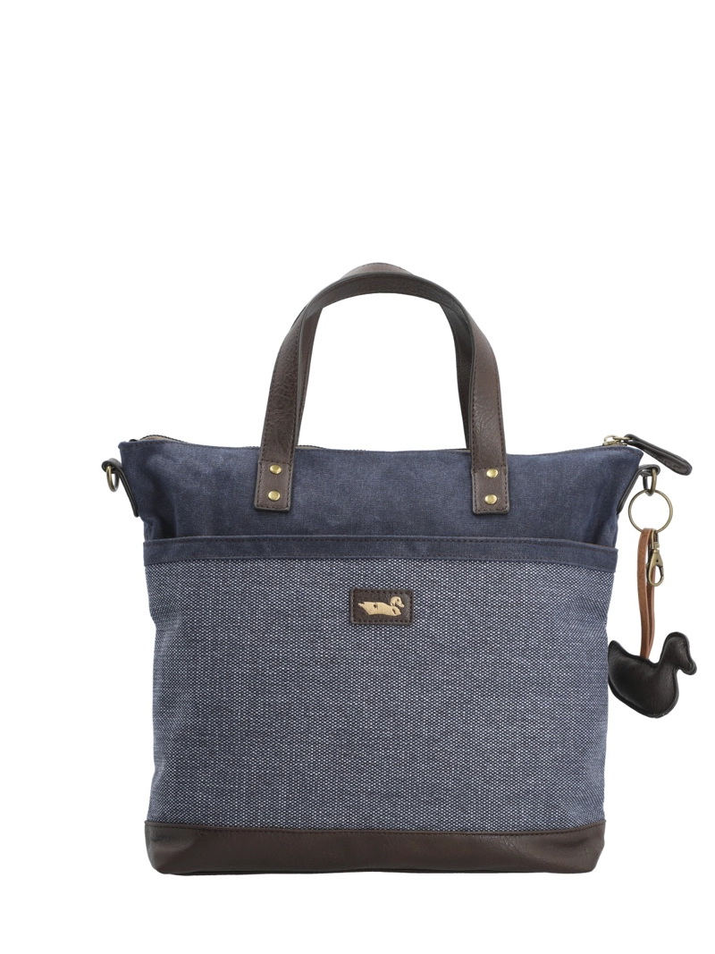 CARTERA TEXTIL MUJER QORI TOTE AZUL ROCKFORD - 1