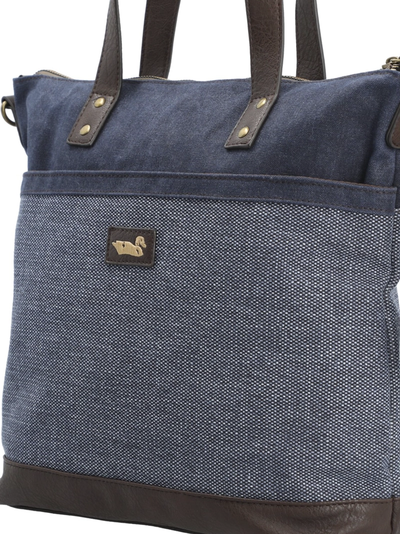 CARTERA TEXTIL MUJER QORI TOTE AZUL ROCKFORD - 3