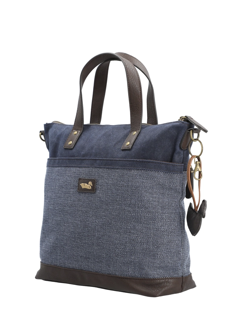 CARTERA TEXTIL MUJER QORI TOTE AZUL ROCKFORD - 4