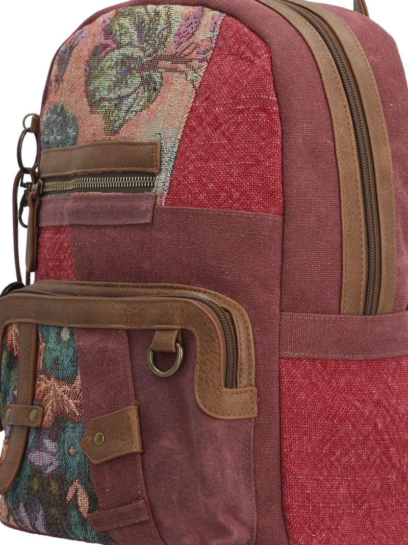 MOCHILA TEXTIL MUJER CARMIN BACK BURDEO ROCKFORD - 3