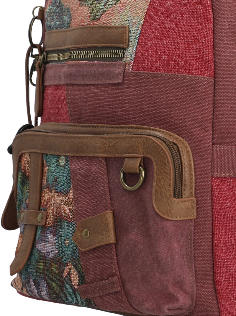 MOCHILA TEXTIL MUJER CARMIN BACK BURDEO ROCKFORD - 4