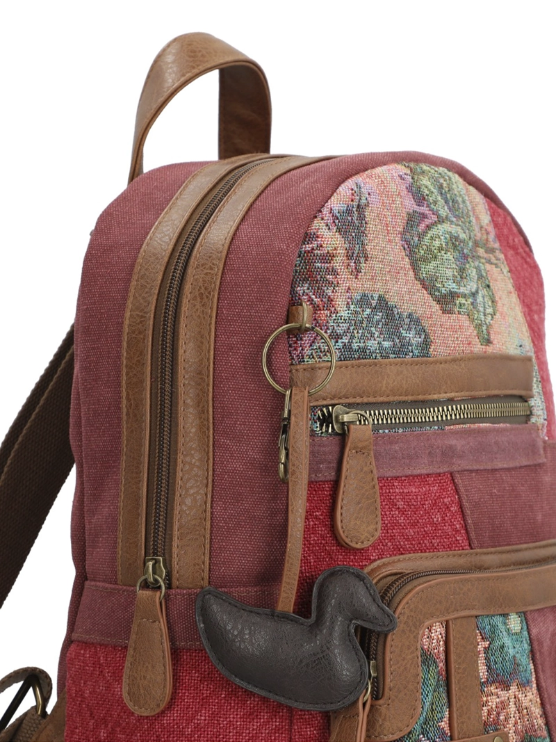 MOCHILA TEXTIL MUJER CARMIN BACK BURDEO ROCKFORD - 5
