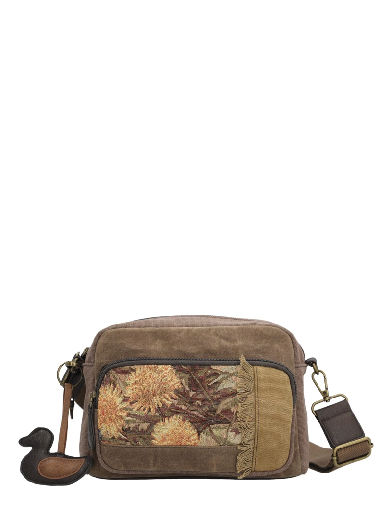 CARTERA TEXTIL MUJER KAUR CROSS CHOCOLATE ROCKFORD