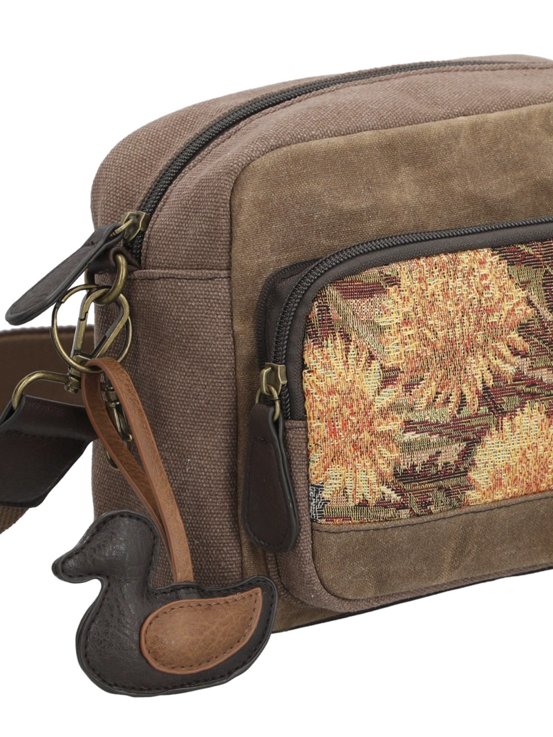 CARTERA TEXTIL MUJER KAUR CROSS CHOCOLATE ROCKFORD - 6