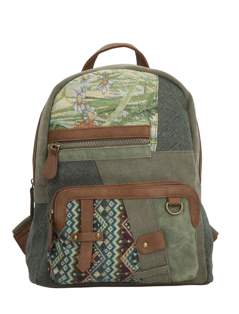 MOCHILA TEXTIL MUJER CARMIN BACK VERDE ROCKFORD - 1