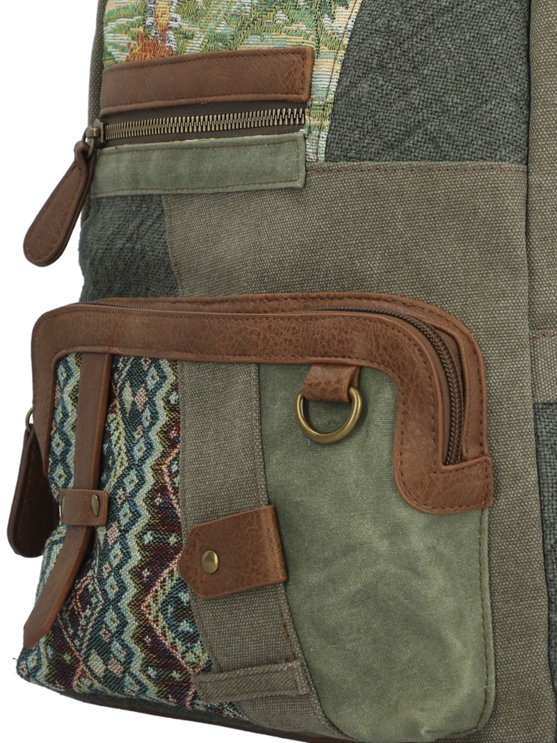 MOCHILA TEXTIL MUJER CARMIN BACK VERDE ROCKFORD - 3