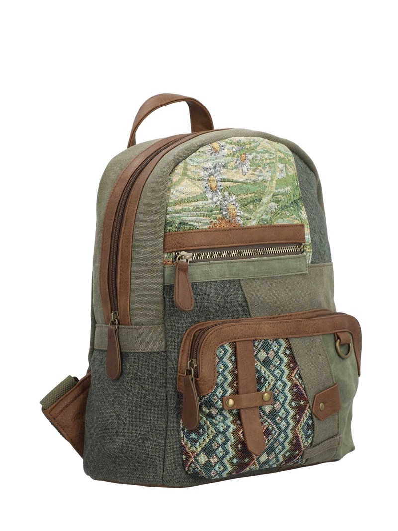 MOCHILA TEXTIL MUJER CARMIN BACK VERDE ROCKFORD - 5