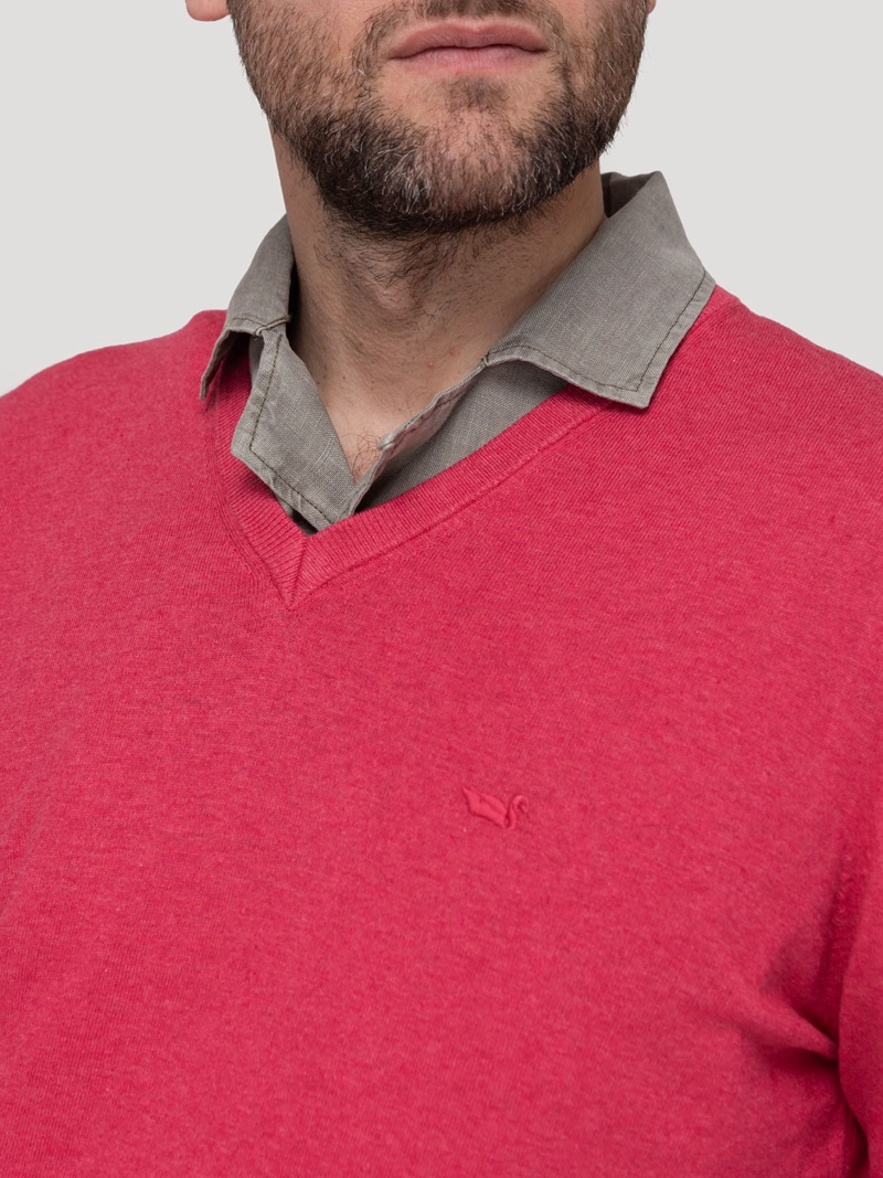 SWEATER ALGODON ORGANICO HOMBRE ANGRIV ROSADO ROCKFORD - 7