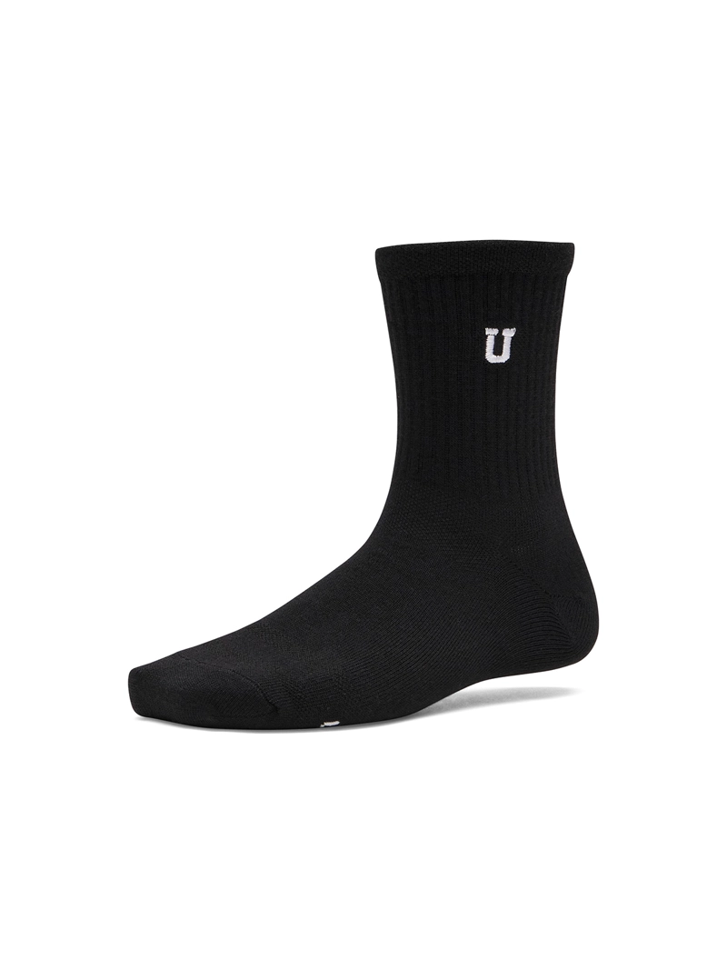 CALCETIN ESSENTIAL MID CREW NEGRA MUJER UNDER ARMOUR - 1