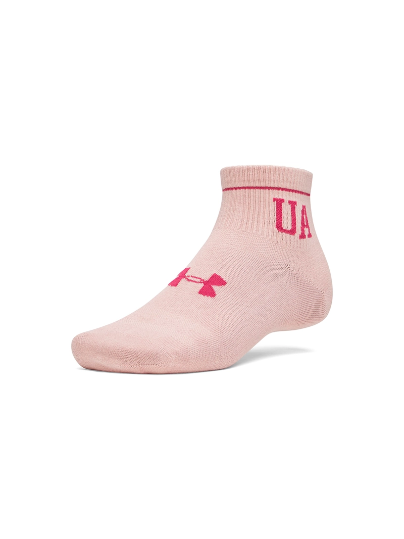 CALCETIN SPORTSTYLE COTTON QUARTER ROSADO UNISEX UNDER ARMOUR - 1