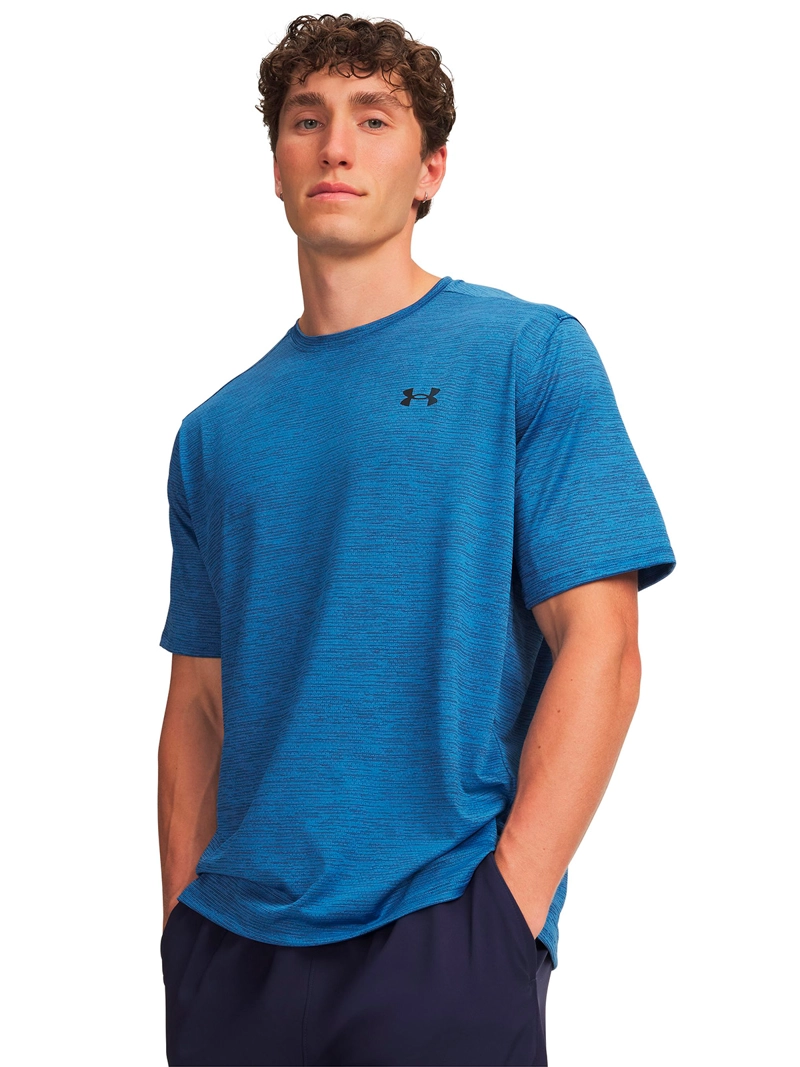 POLERA MANGA CORTA TECH VENT AZUL HOMBRE UNDER ARMOUR - 1