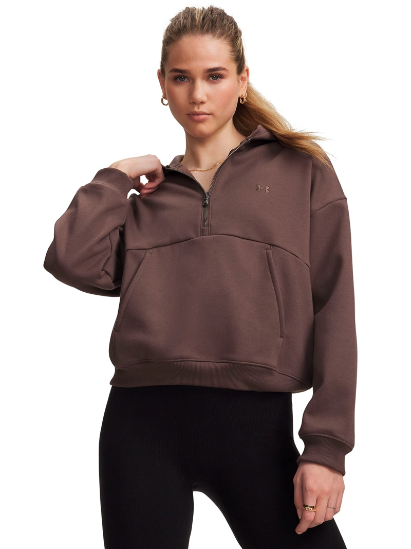 POLERON ICON FLEECE ½ ZIP CAFE  MUJER UNDER ARMOUR - 1