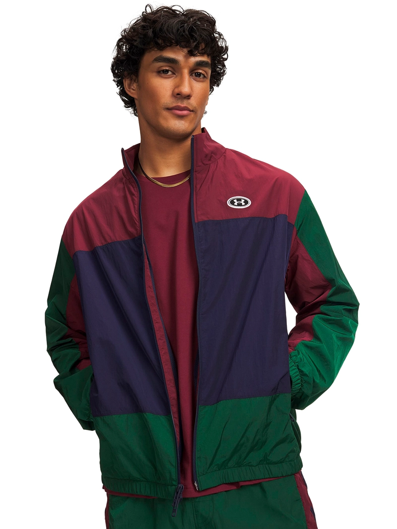 POLERON ICON WOVEN TRACK FULL ZIP VERDE HOMBRE UNDER ARMOUR - 1