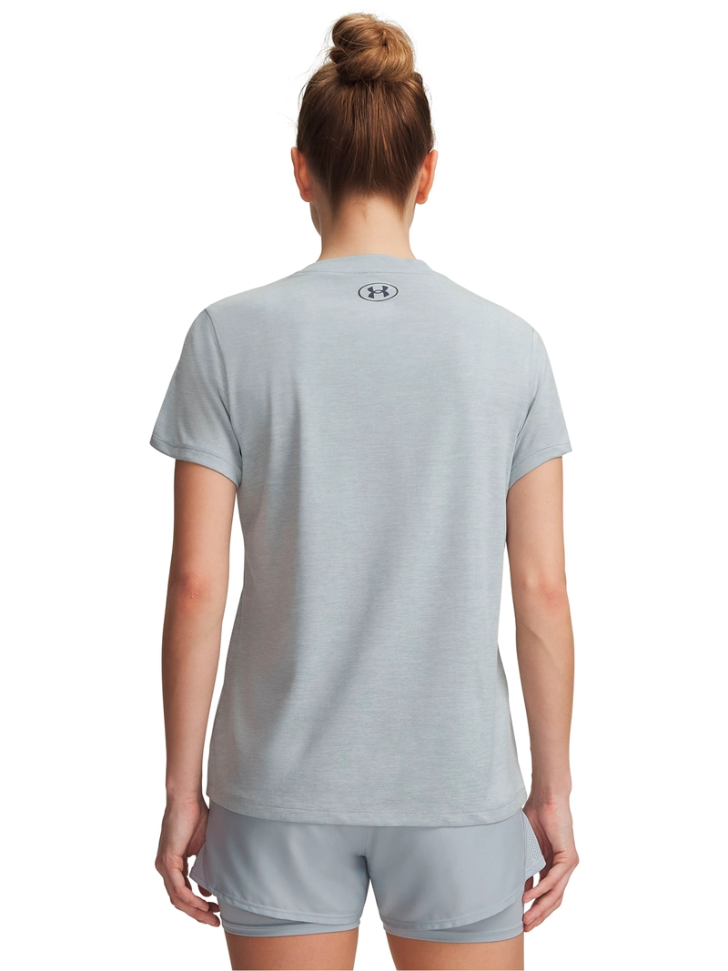 POLERA MANGA CORTA TECH TWIST V-NECK GRIS MUJER UNDER ARMOUR - 2