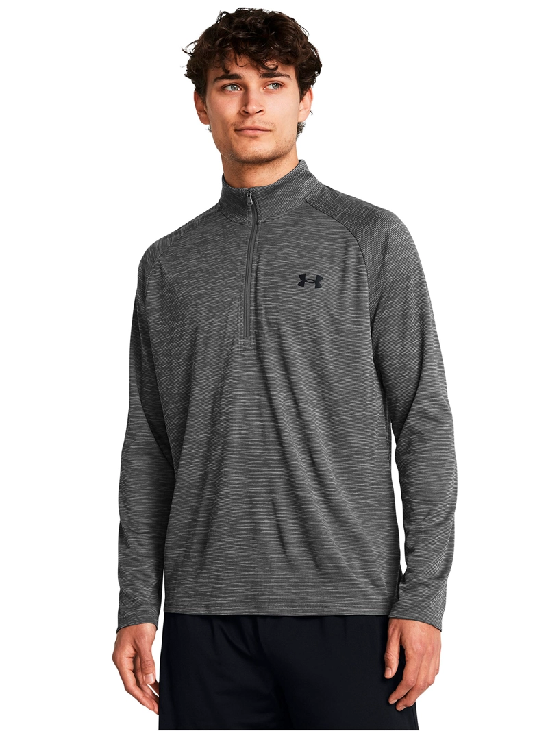 POLERON TECH TEXTURED ½ ZIP GRIS HOMBRE UNDER ARMOUR - 4