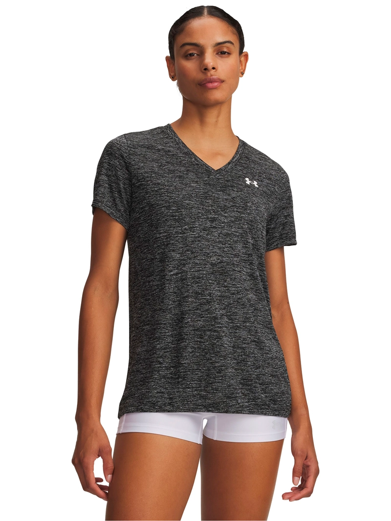 POLERA TECH TWIST V-NECK NEGRA MUJER UNDER ARMOUR - 4