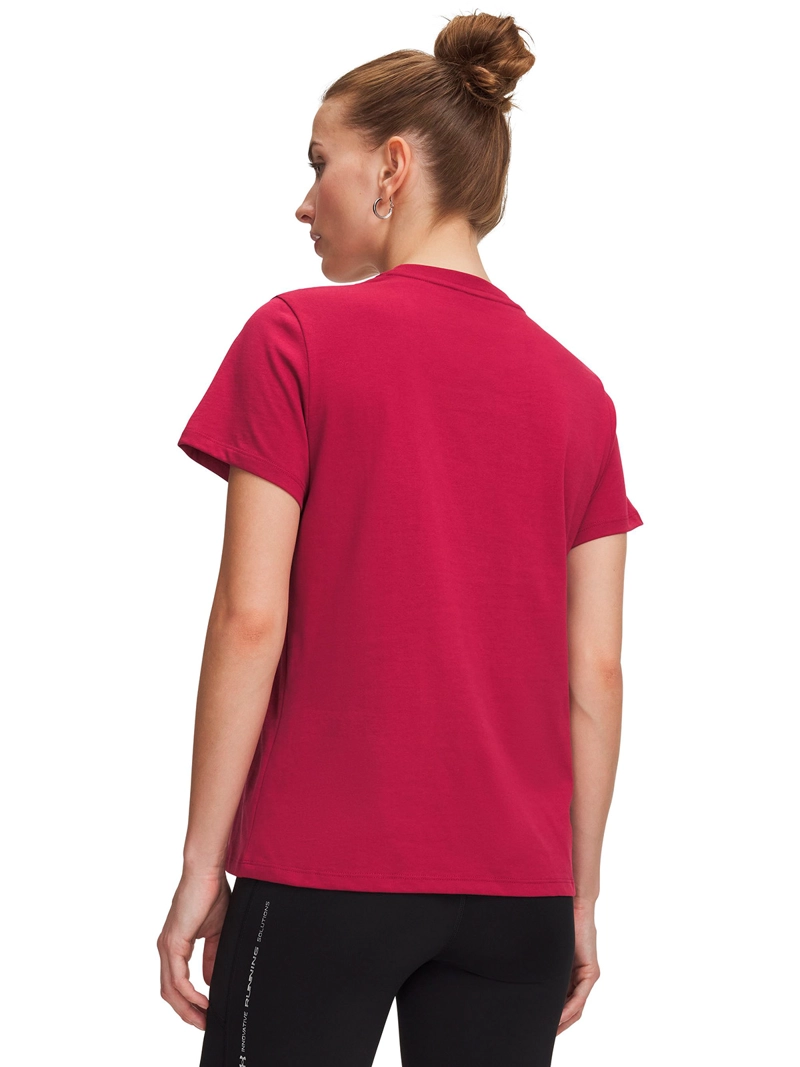 POLERA ICON FLEECE GRAPHIC ROJA MUJER UNDER ARMOUR - 2