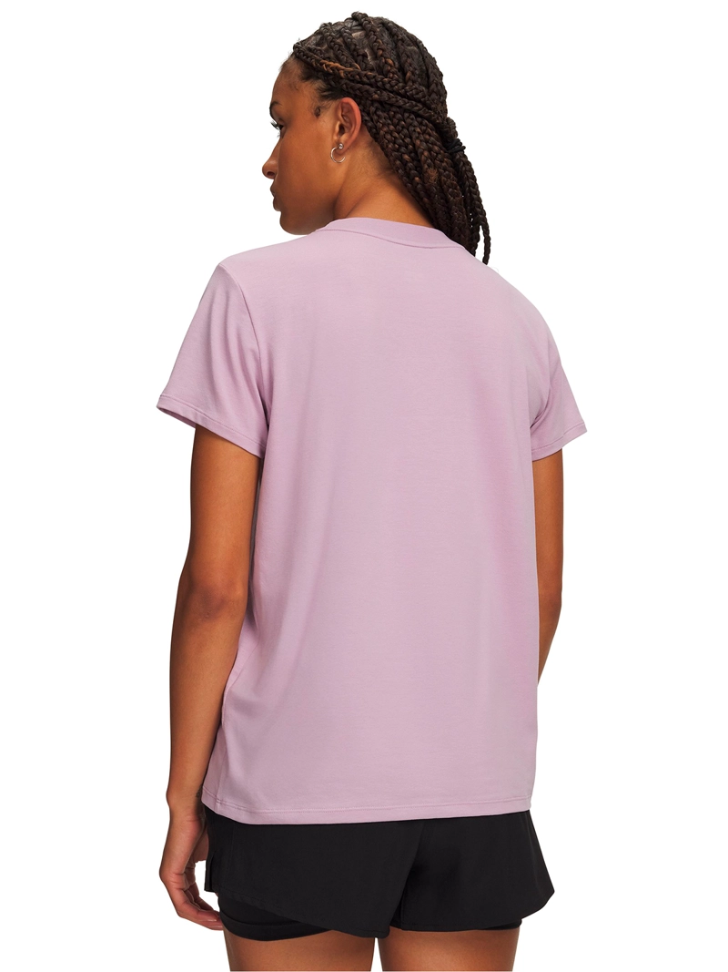 POLERA MANGA CORTA RIVAL CORE ROSADA MUJER UNDER ARMOUR - 2