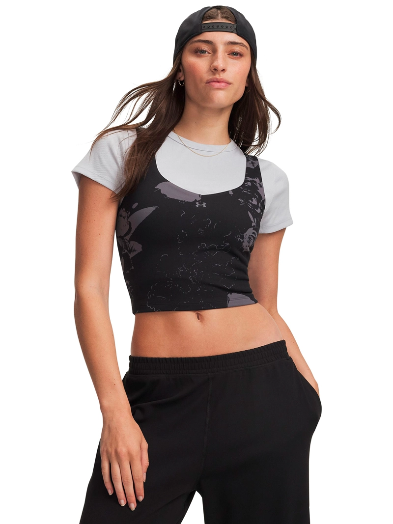 POLERA MOTION PRINT NEGRA MUJER UNDER ARMOUR - 1