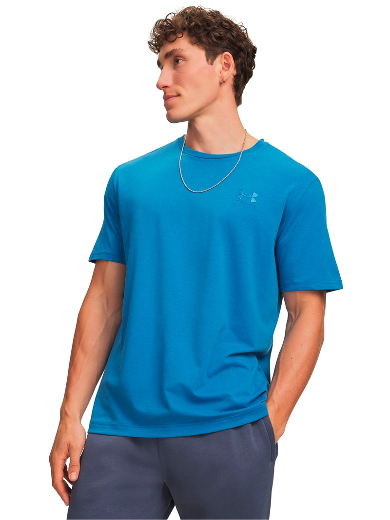 POLERA MANGA CORTA ICON AZUL HOMBRE UNDER ARMOUR - 1