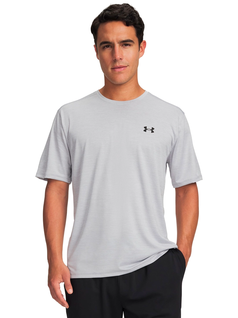 POLERA MANGA CORTA TECH VENT GRIS HOMBRE UNDER ARMOUR - 1