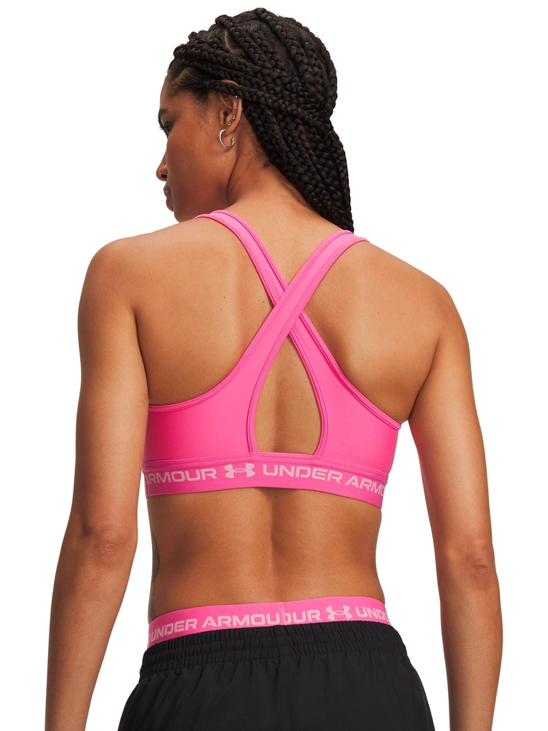 PETO CROSSBACK MID BRA ROSADA MUJER UNDER ARMOUR - 2