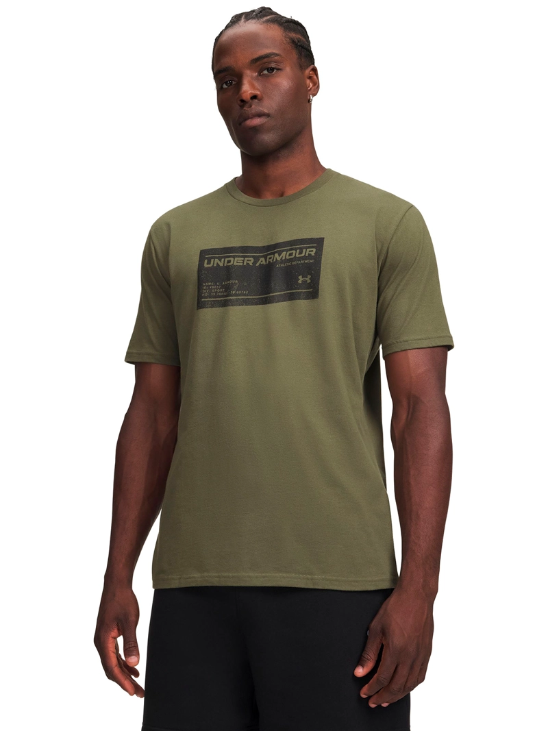 POLERA MANGA CORTA BOX WORDMARK LABEL VERDE UNDER ARMOUR - 1