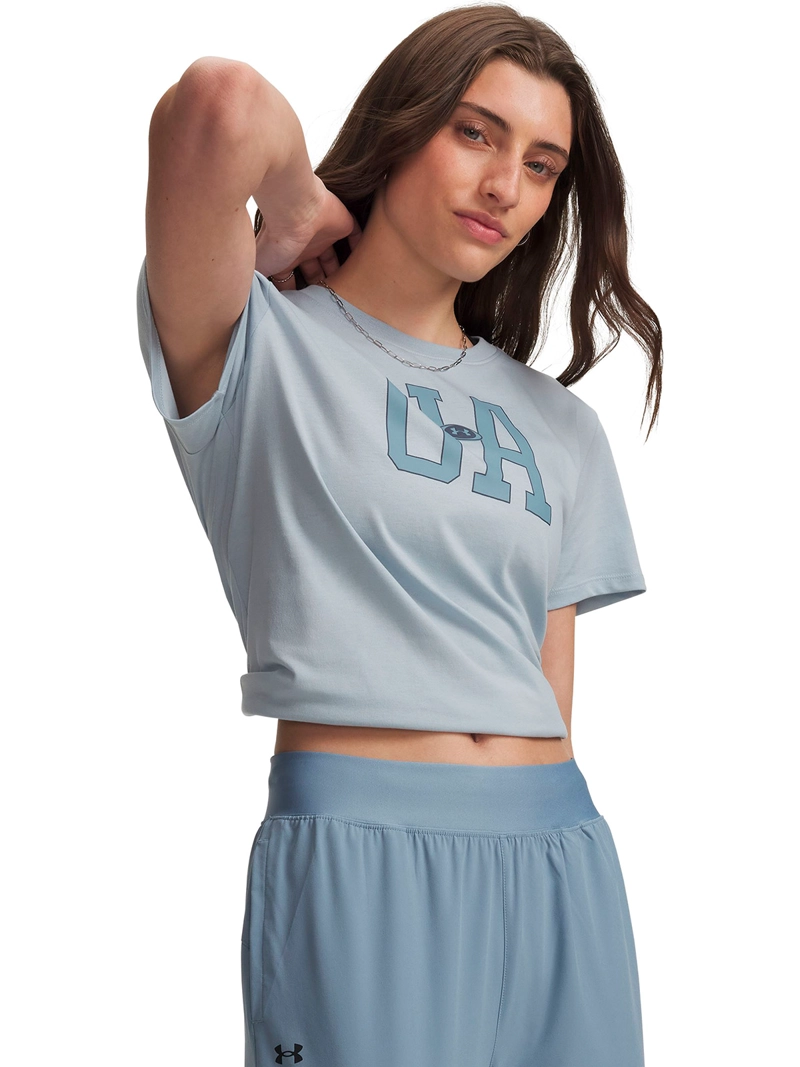 POLERA ICON FLEECE GRAPHIC GRIS MUJER UNDER ARMOUR - 1