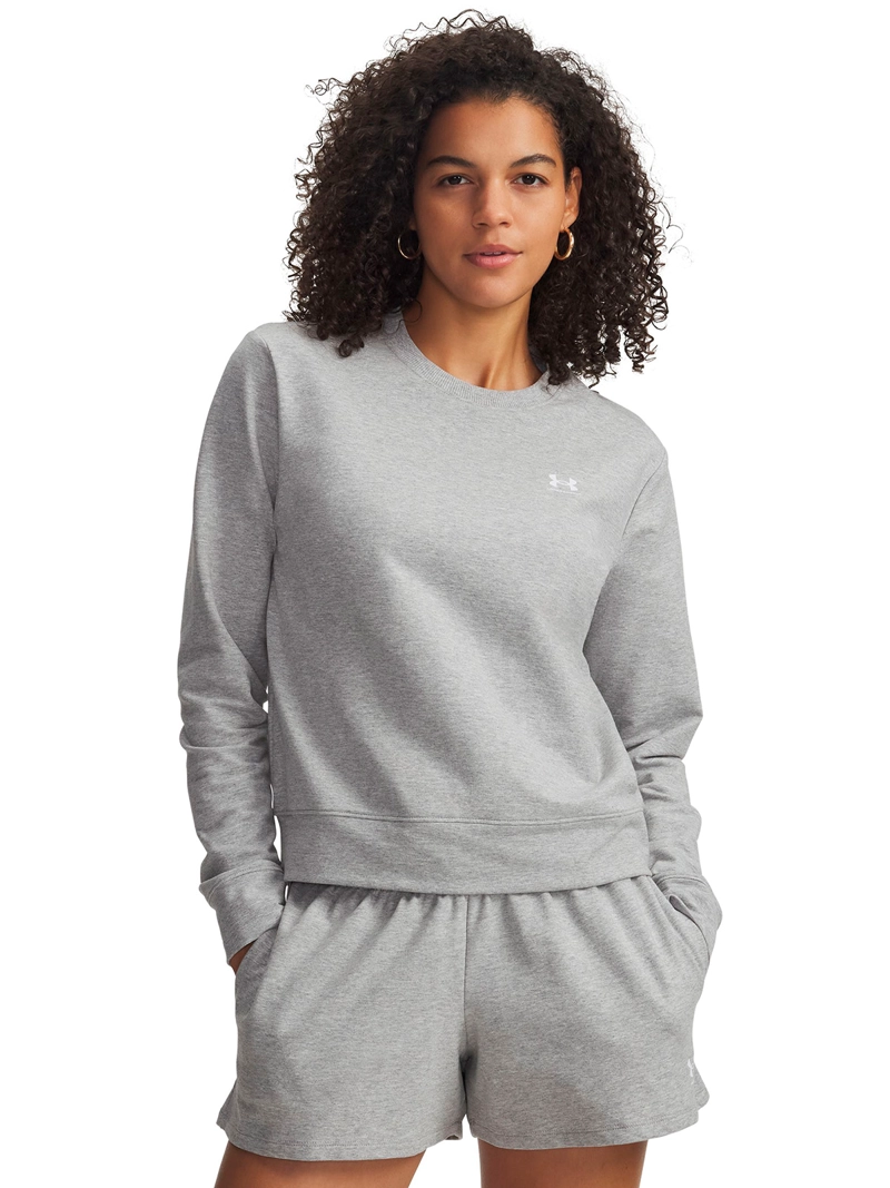 POLERON SPORT TERRY CREW GRIS MUJER UNDER ARMOUR - 1