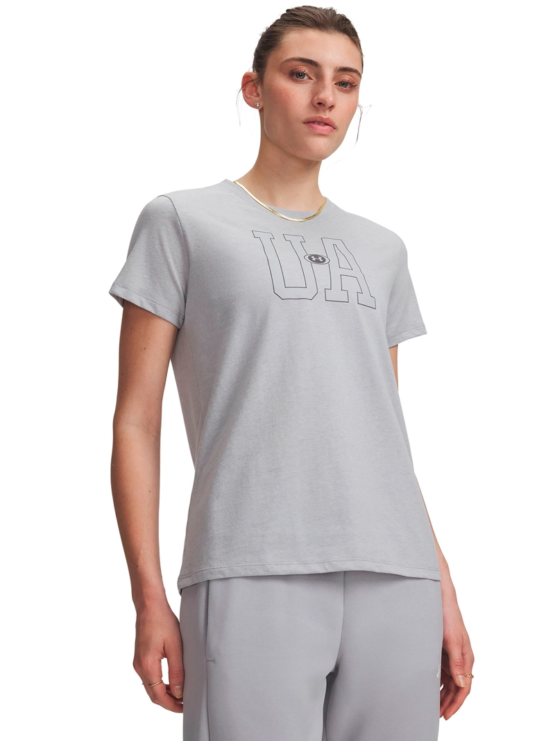 POLERA ICON FLEECE GRAPHIC GRIS MUJER UNDER ARMOUR - 1