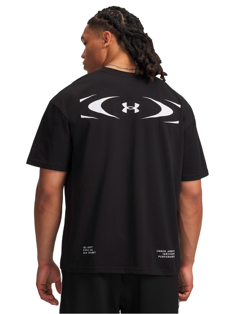 POLERA MANGA CORTA HEAVYWEIGHT ECHO LOGO NEGRO UNDER ARMOUR - 2