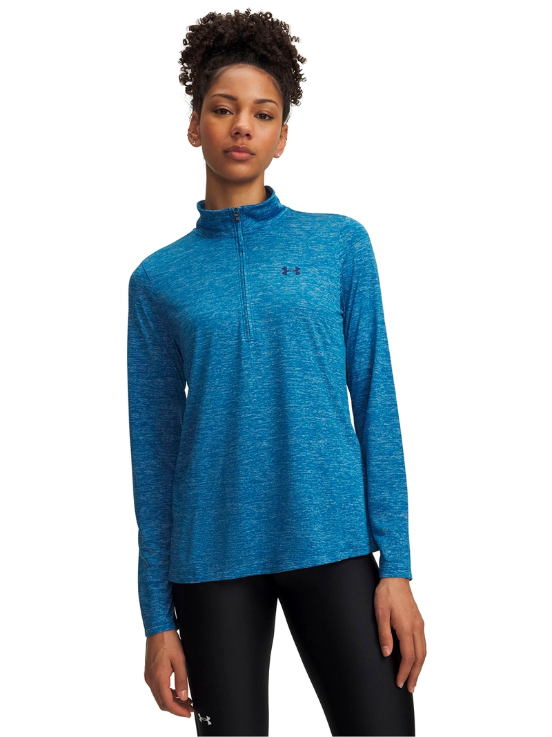 POLERON TECH ½ ZIP TWIST AZUL MUJER UNDER ARMOUR - 1