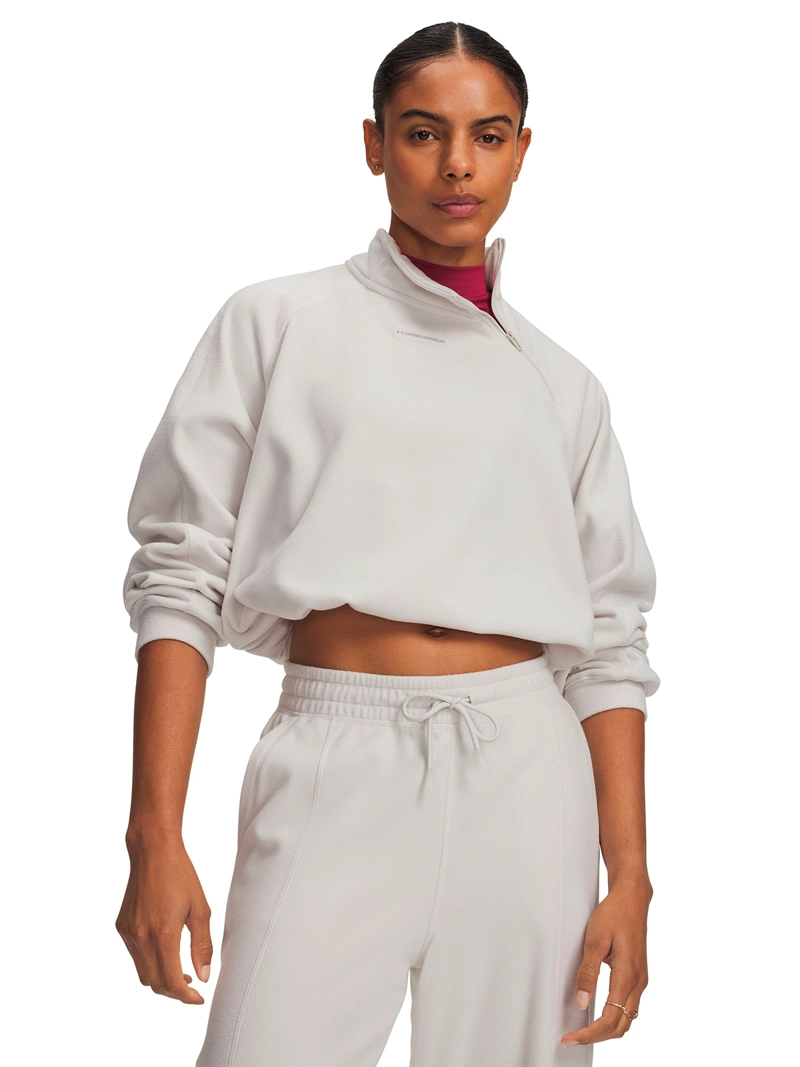 POLERON PERFORMANCE FLEECE ¼ ZIP BLANCA MUJER UNDER ARMOUR - 1