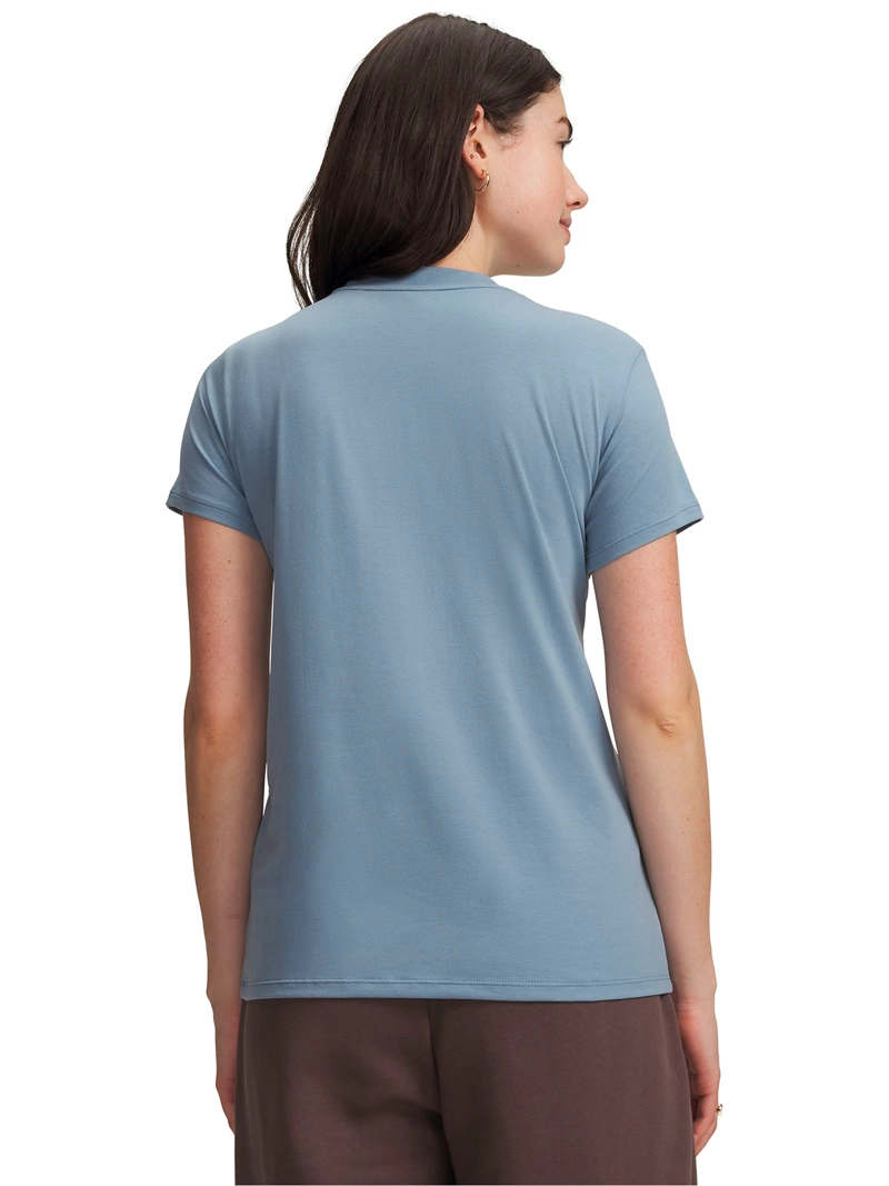 POLERA MANGA CORTA RIVAL CORE AZUL MUJER UNDER ARMOUR - 2