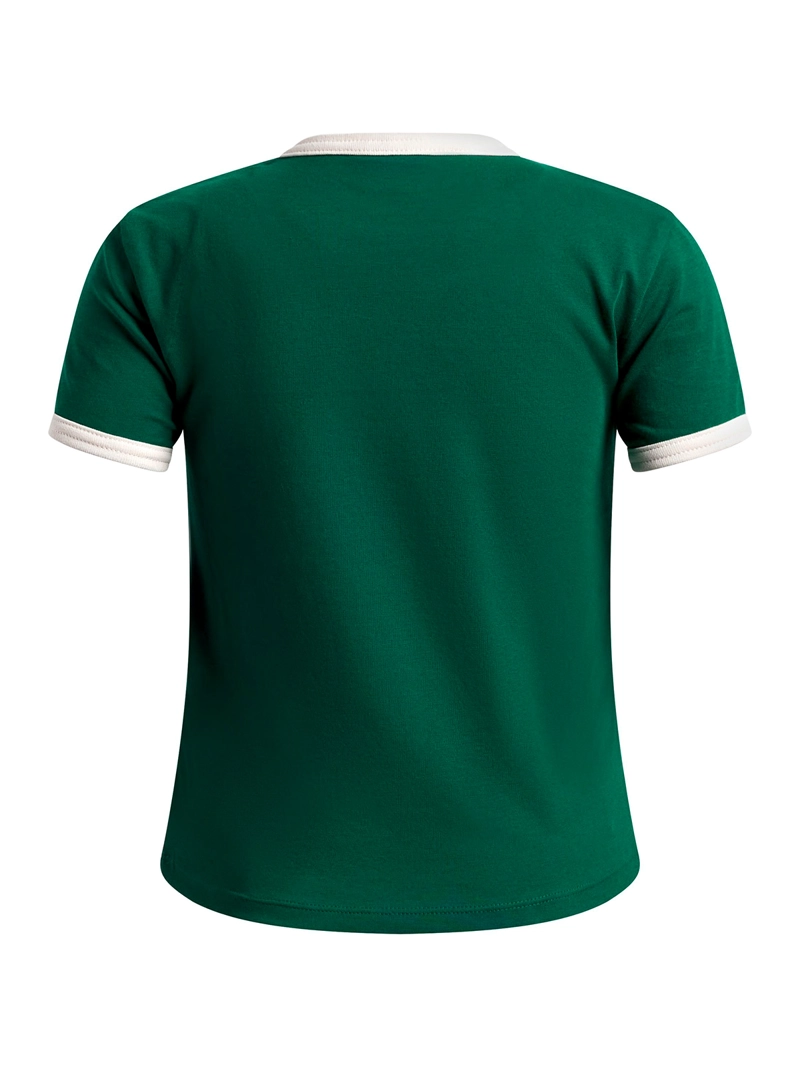 POLERA MANGA CORTA RINGER TEE VERDE NIÑA UNDER ARMOUR - 2