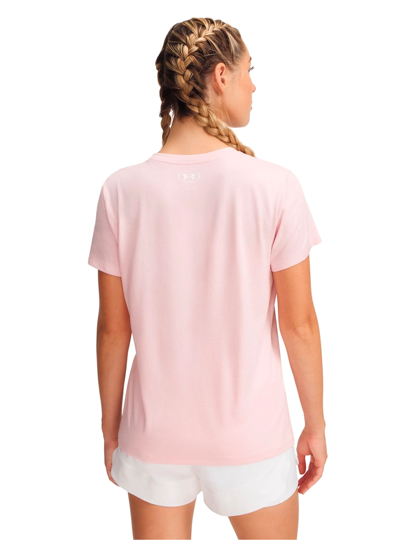 POLERA TECH TWIST V-NECK ROSADA MUJER UNDER ARMOUR - 2
