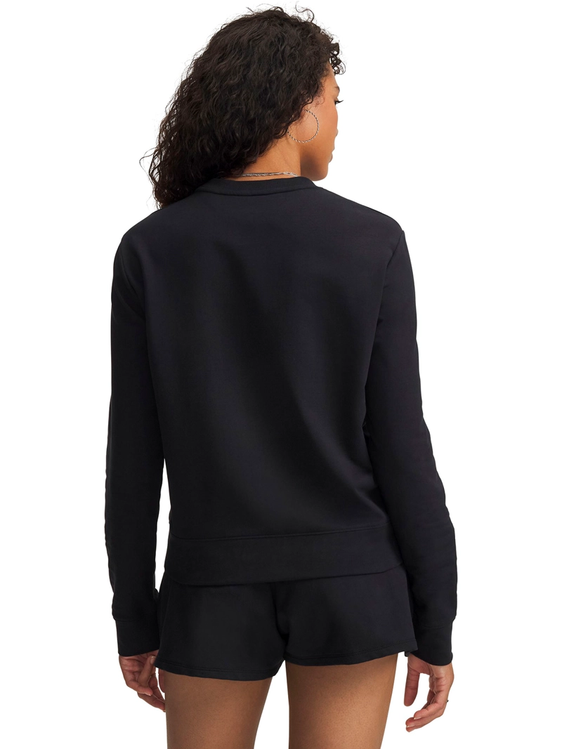 POLERON SPORT TERRY CREW NEGRA MUJER UNDER ARMOUR - 2